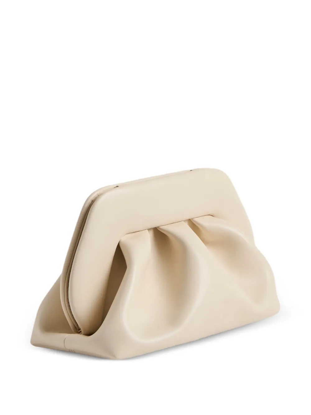  Themoirè Medium Bios Gathered Clutch Bag - Neutrals 