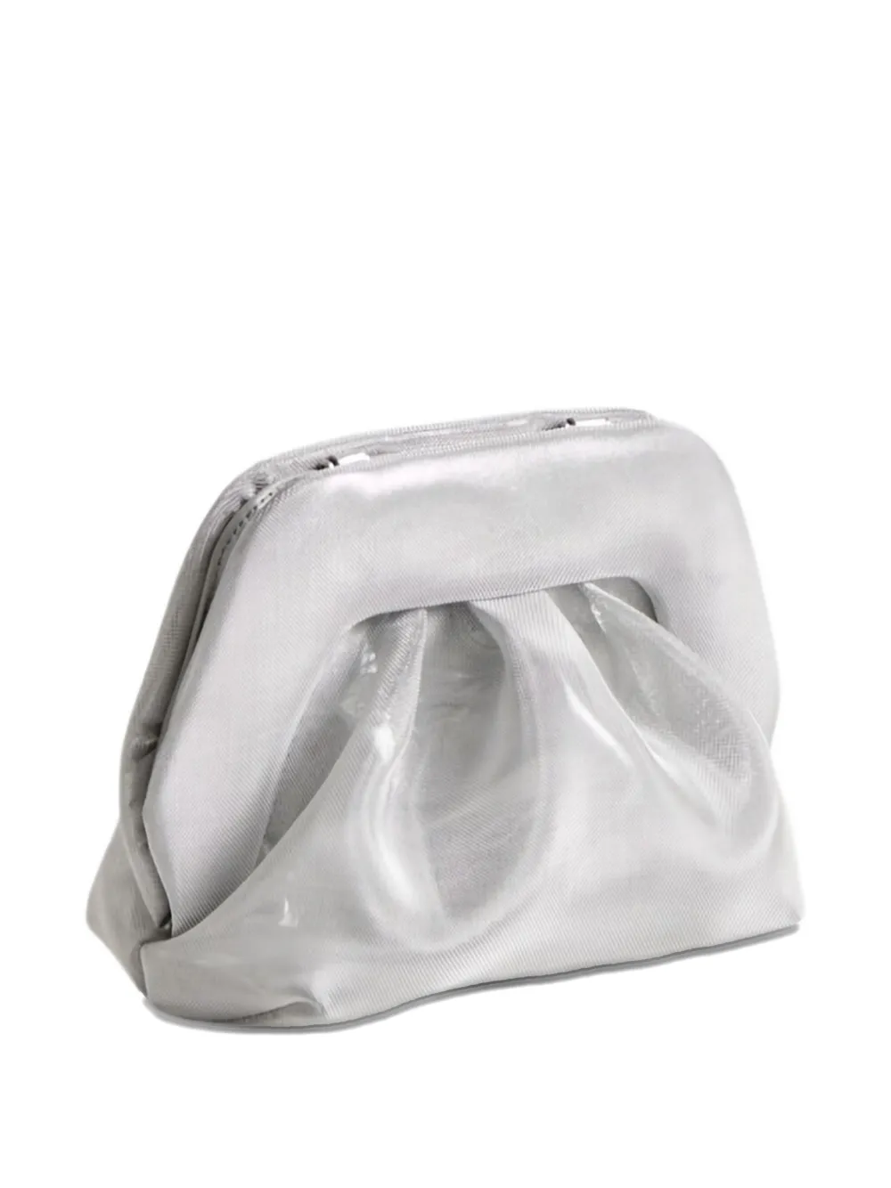 Themoir&egrave; small Bios ruched clutch bag - Zilver