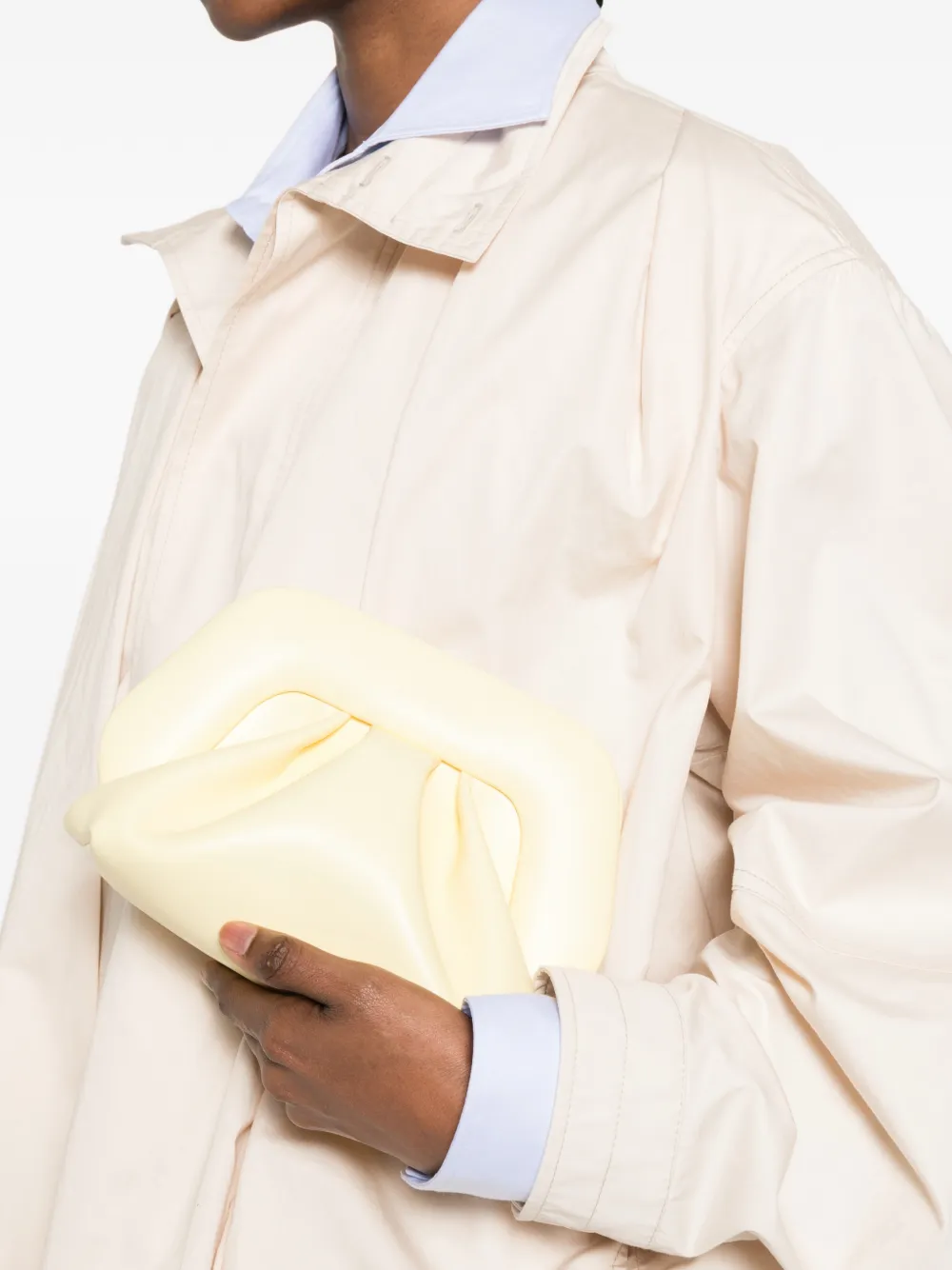 Themoirè Bios kleine clutch Geel
