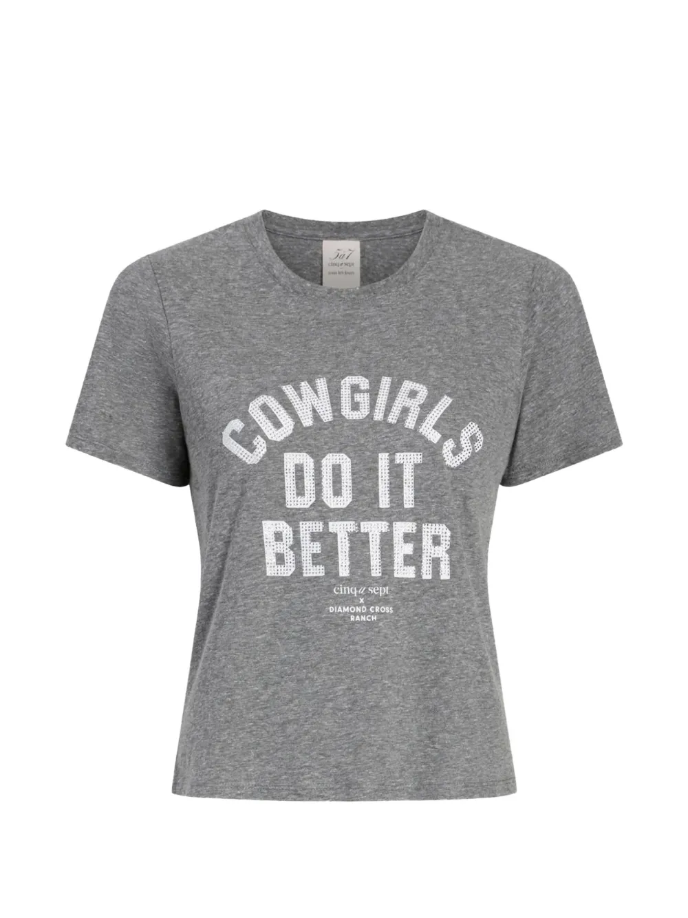 Cinq A Sept Heatset Cowgirls short-sleeve T-shirt - Grigio