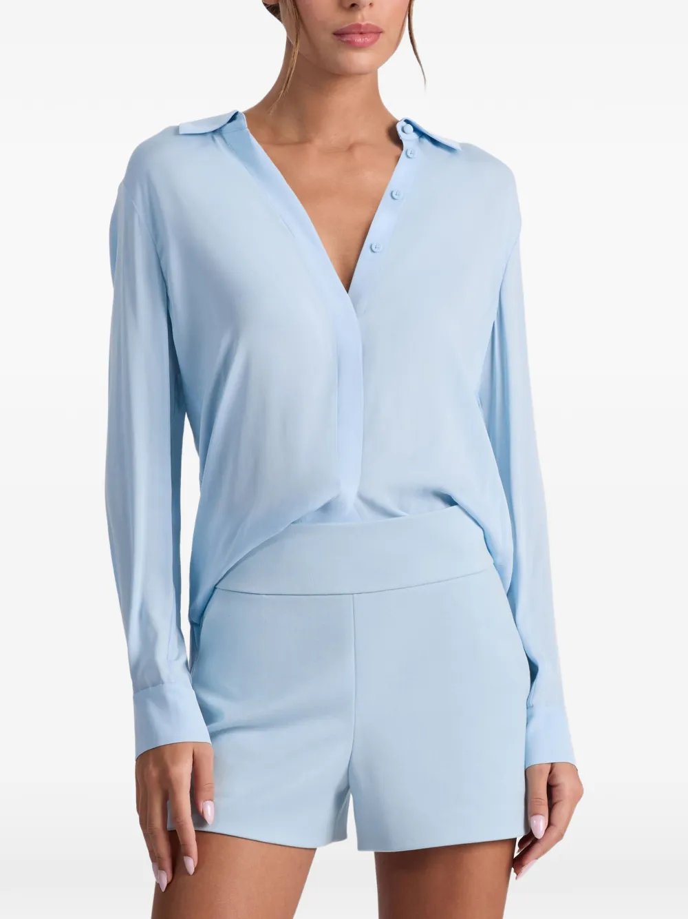  Alice + Olivia Placket Top - Blue 