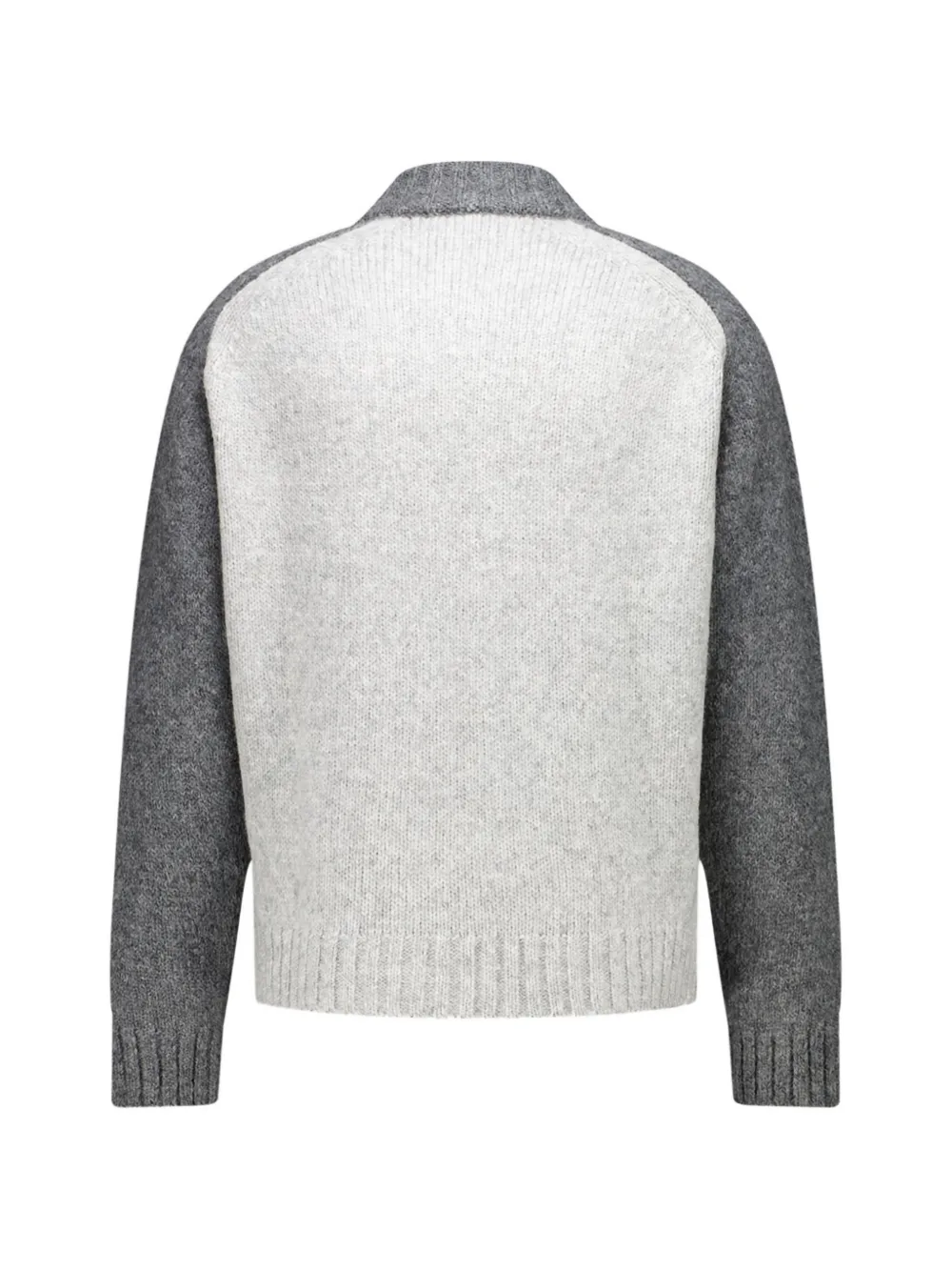 GmbH Ghassan zip colourblock sweater - Grijs