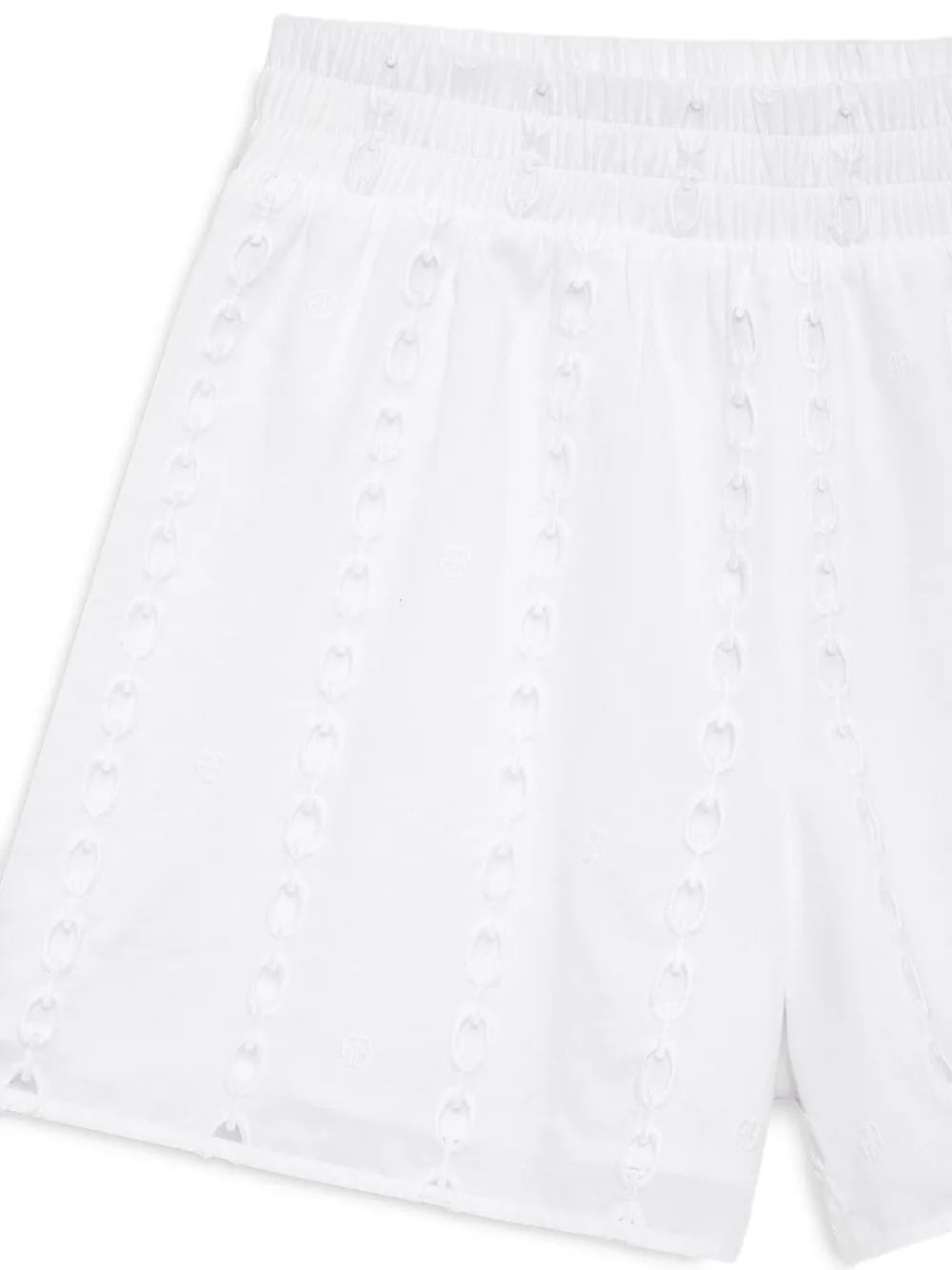 ANINE BING Kam shorts met ringlets Wit
