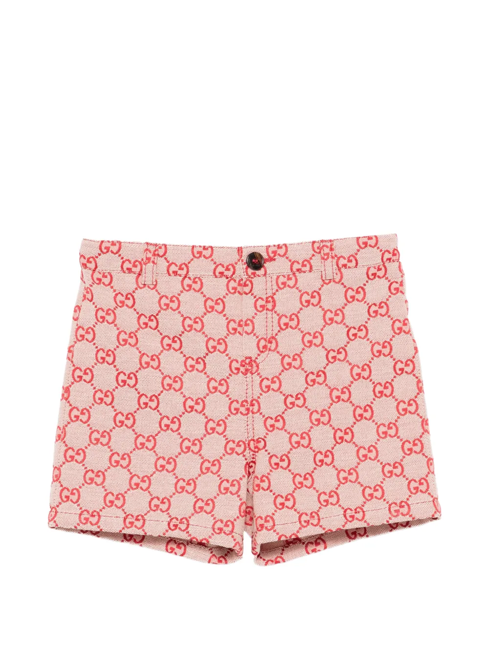 Gucci Kids logo pattern shorts - Red