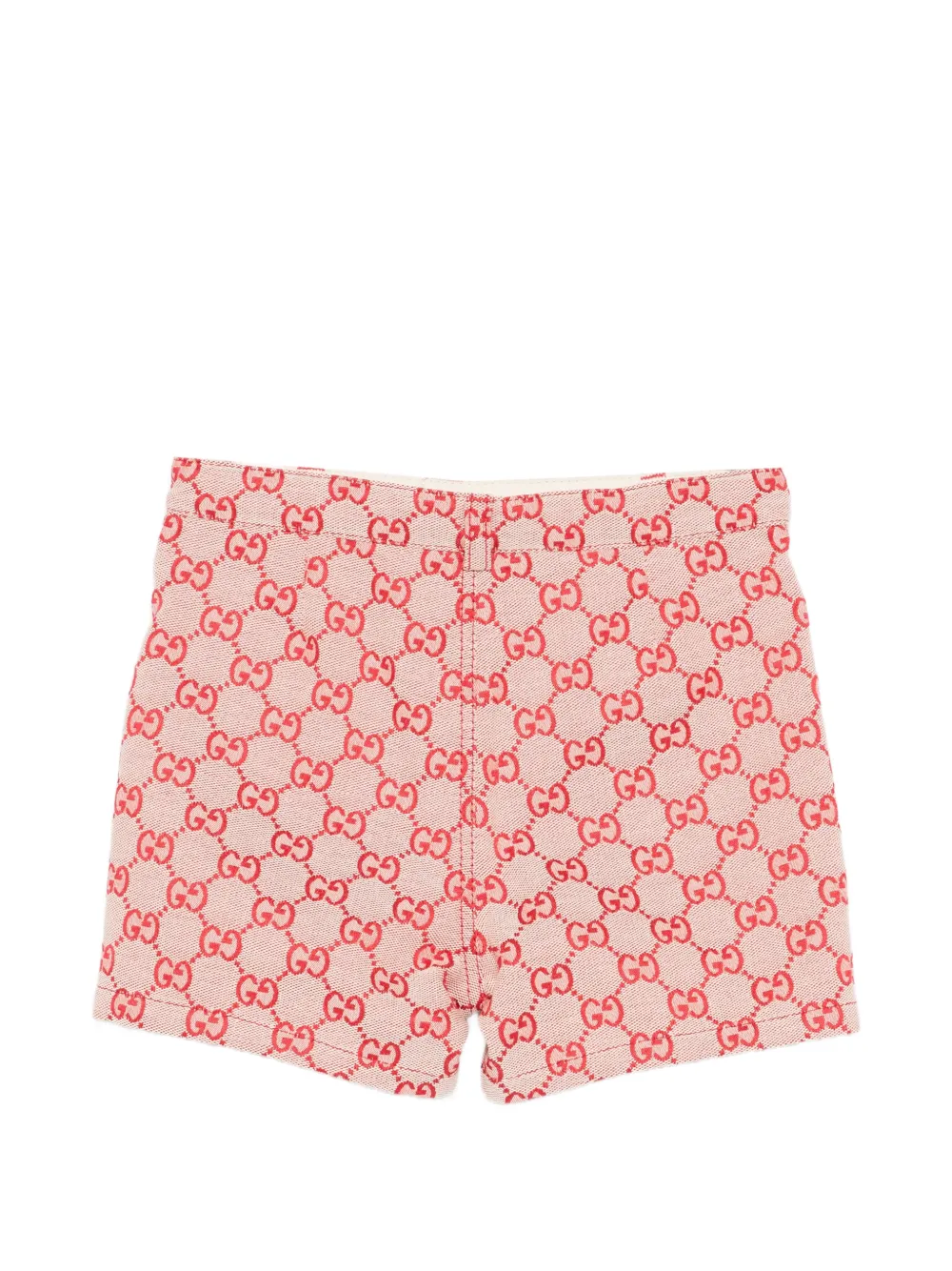  Gucci Kids Logo Pattern Shorts - Red 