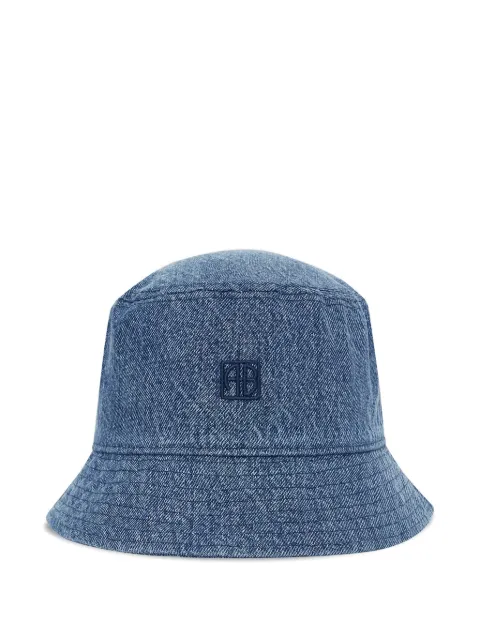 ANINE BING shadow blue logo bucket hat