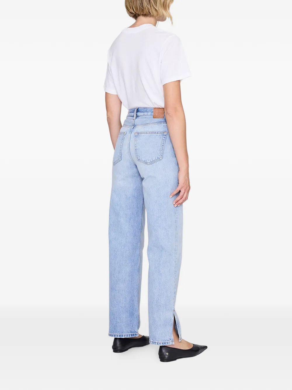 ANINE BING Roy straight jeans met zijsplit Blauw