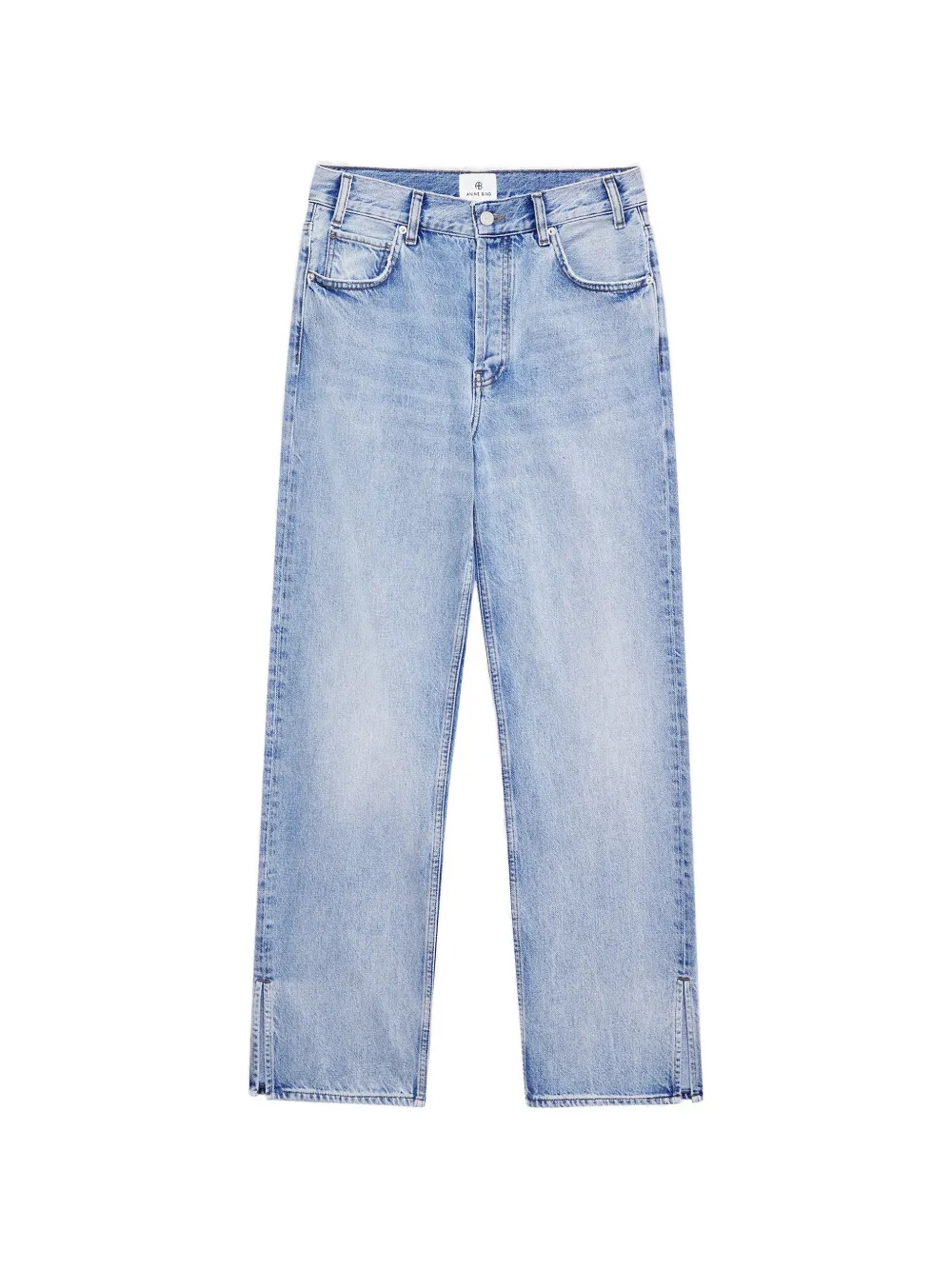 ANINE BING Roy straight jeans met zijsplit Blauw