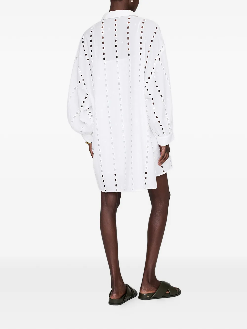 Anine Bing Mariane Broderie Anglaise Dress In White