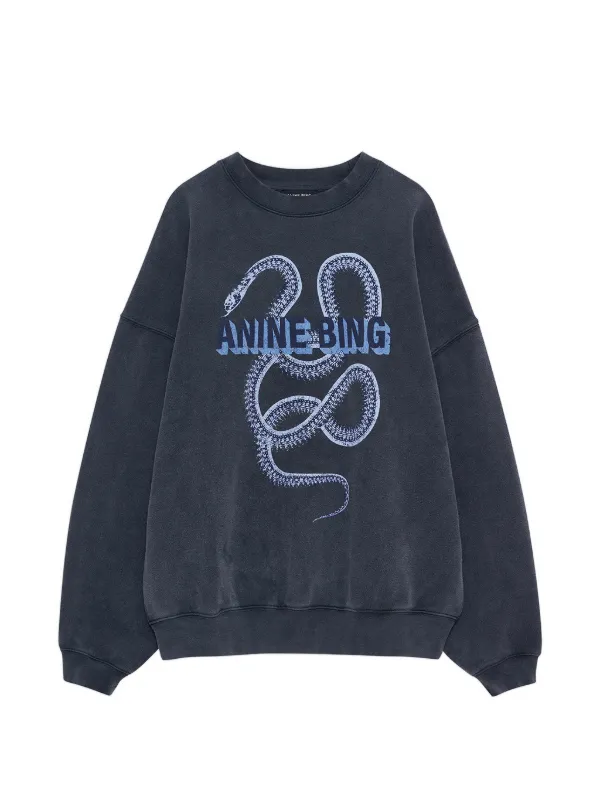ANINE BING プリント スウェットシャツ | グレー | FARFETCH JP