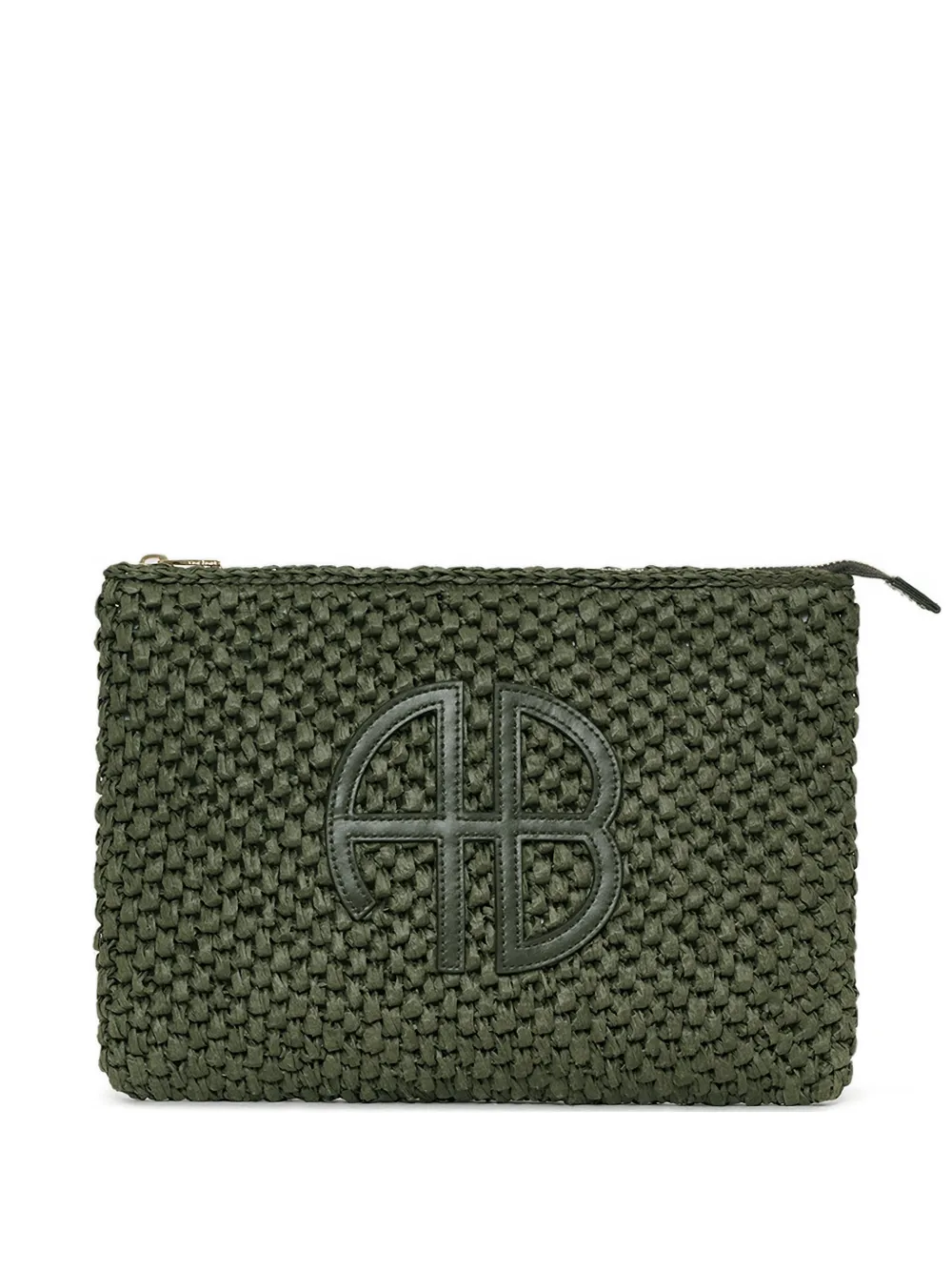 ANINE BING Pouch con logo - Verde