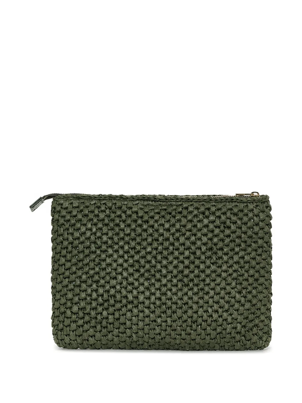  Anine Bing Woven Logo Pouch - Green 