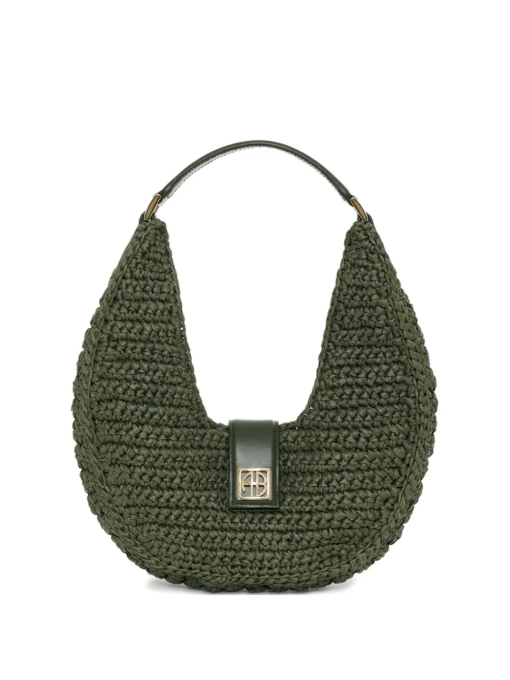 ANINE BING monogram lou tote bag - Verde