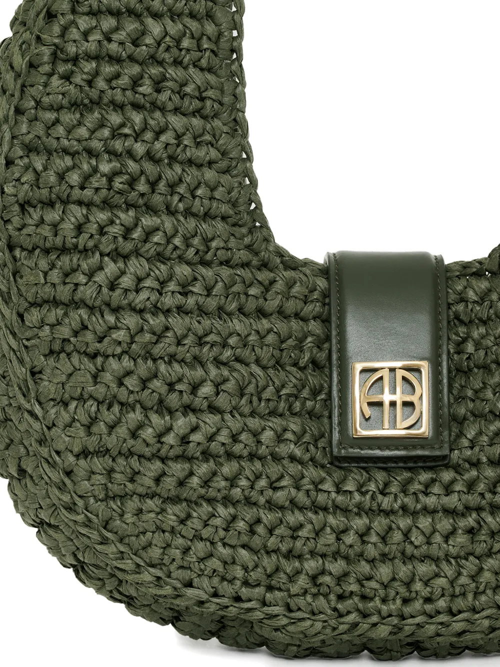 ANINE BING Lou shopper met monogram Groen