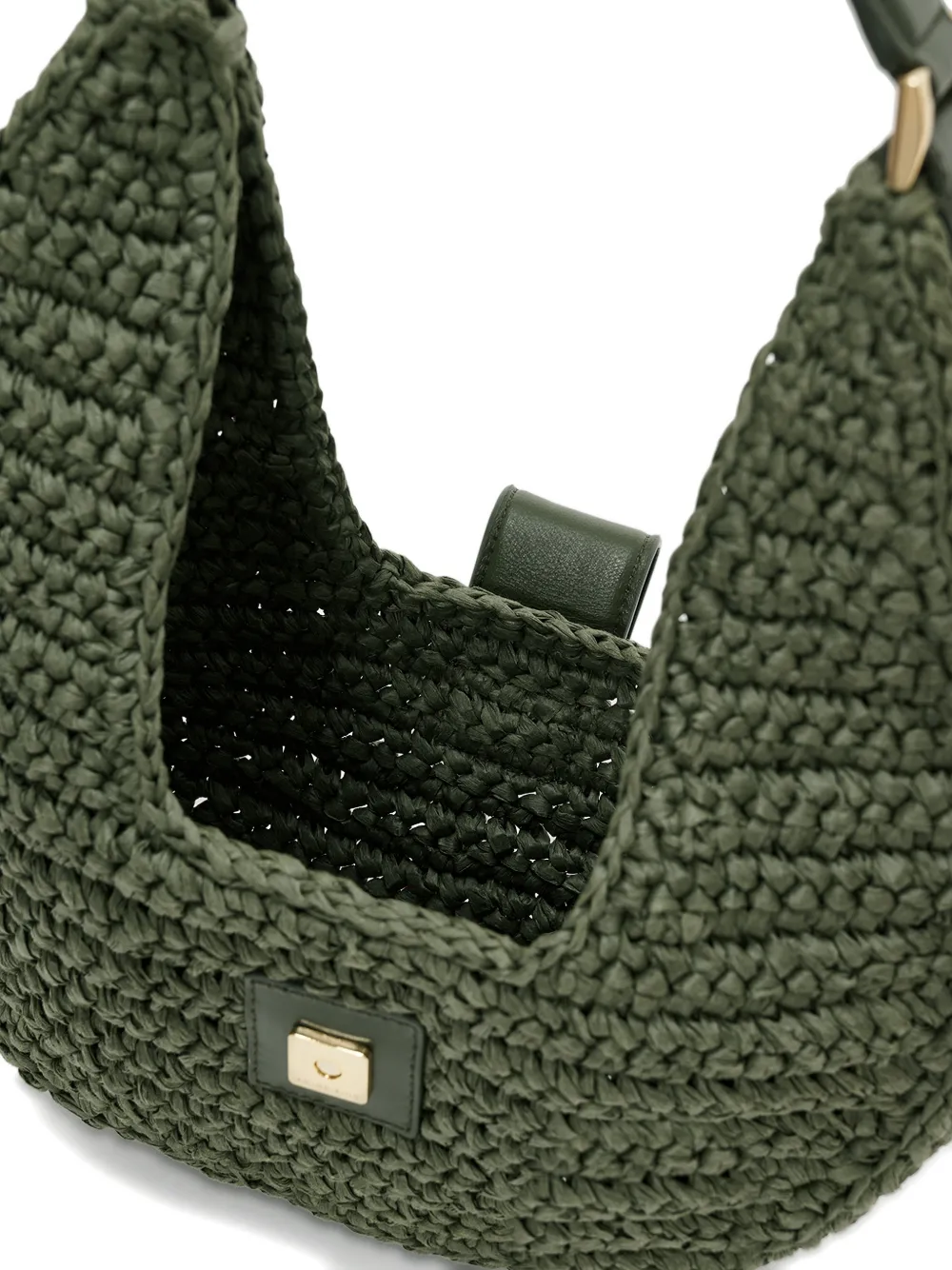 ANINE BING Lou shopper met monogram Groen