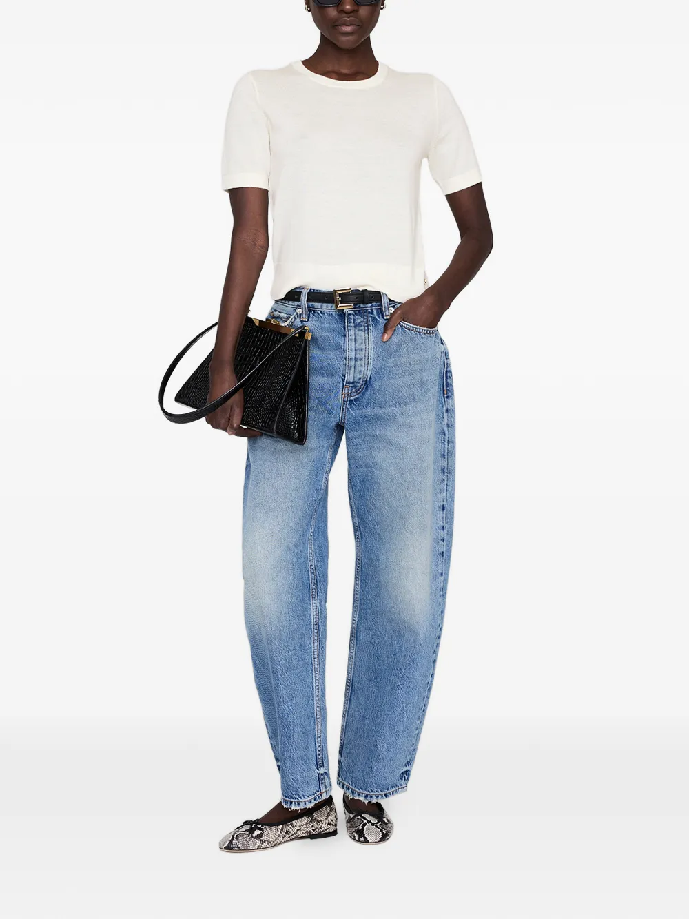  Anine Bing Mora Crop Sweater - Neutrals 