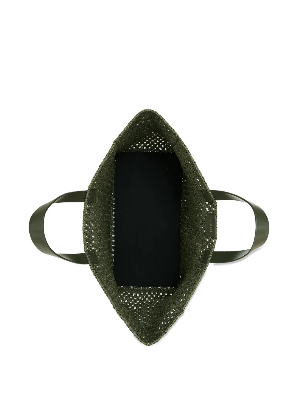 ANINE BING Shopper met logo-applicatie Groen