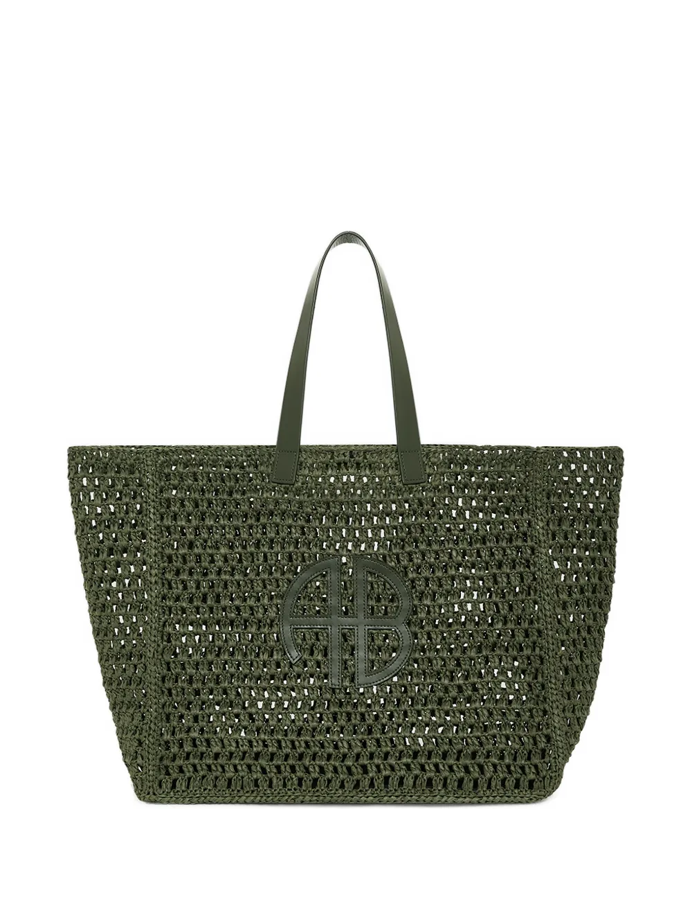 ANINE BING Rio logo appliqué tote bag - Verde
