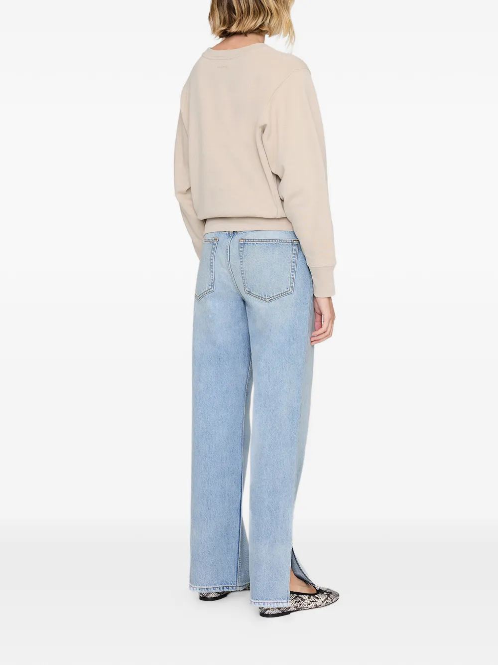 Anine Bing Paris Graphic Print Sweatshirt In Neutral