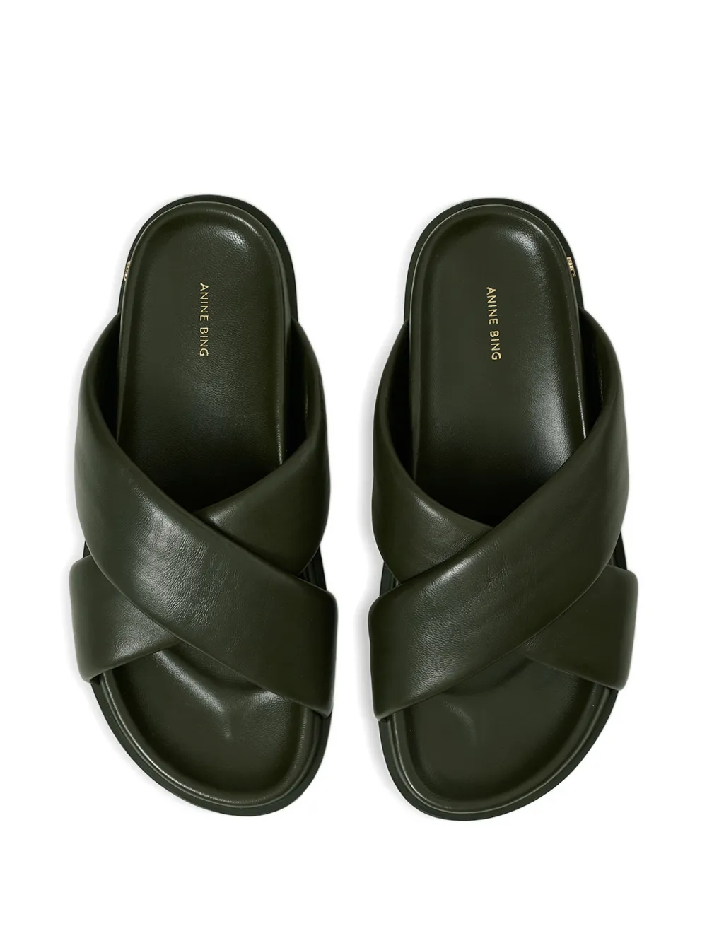 ANINE BING criss cross emi slides Groen