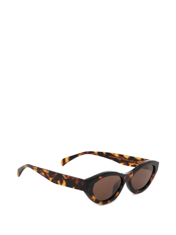 ANINE BING The Nice oval-frame Sunglasses | Brown | FARFETCH display picture 2