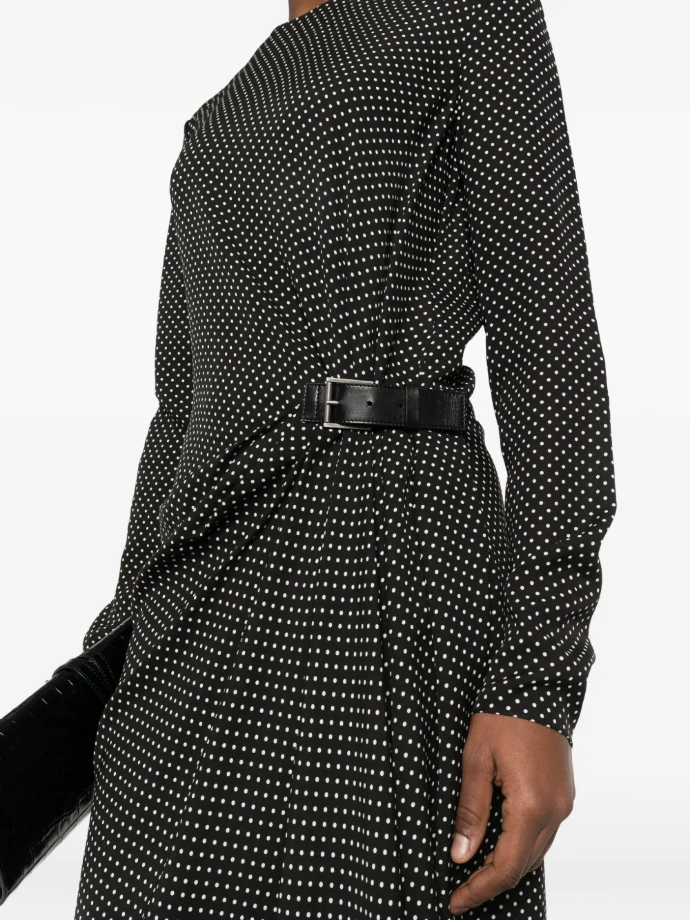 TOM FORD Midi-jurk met stippen Zwart