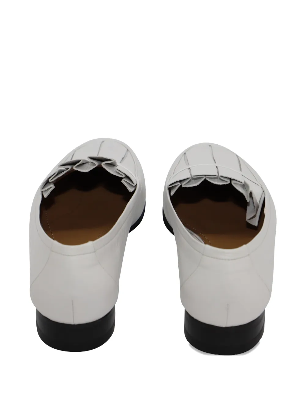 The Row Pre-Owned Adam pleat leather moccasin - Wit