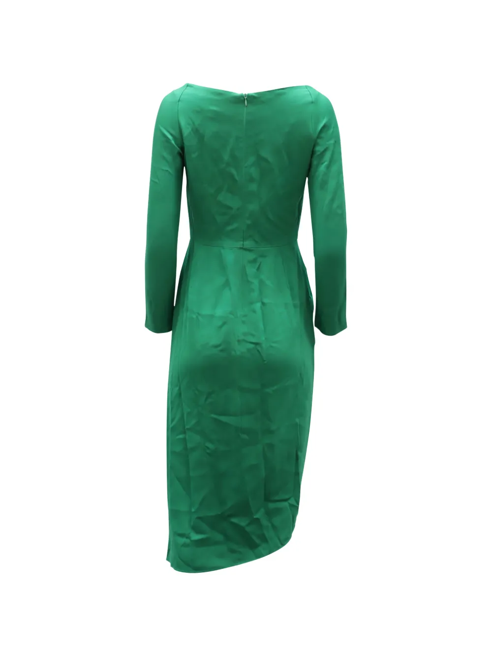 Michelle Mason cowl-neck asymmetrical midi dress - Groen