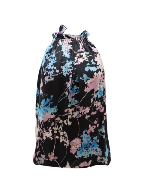 Diane Von Furstenberg Vintage floral gathered halter top