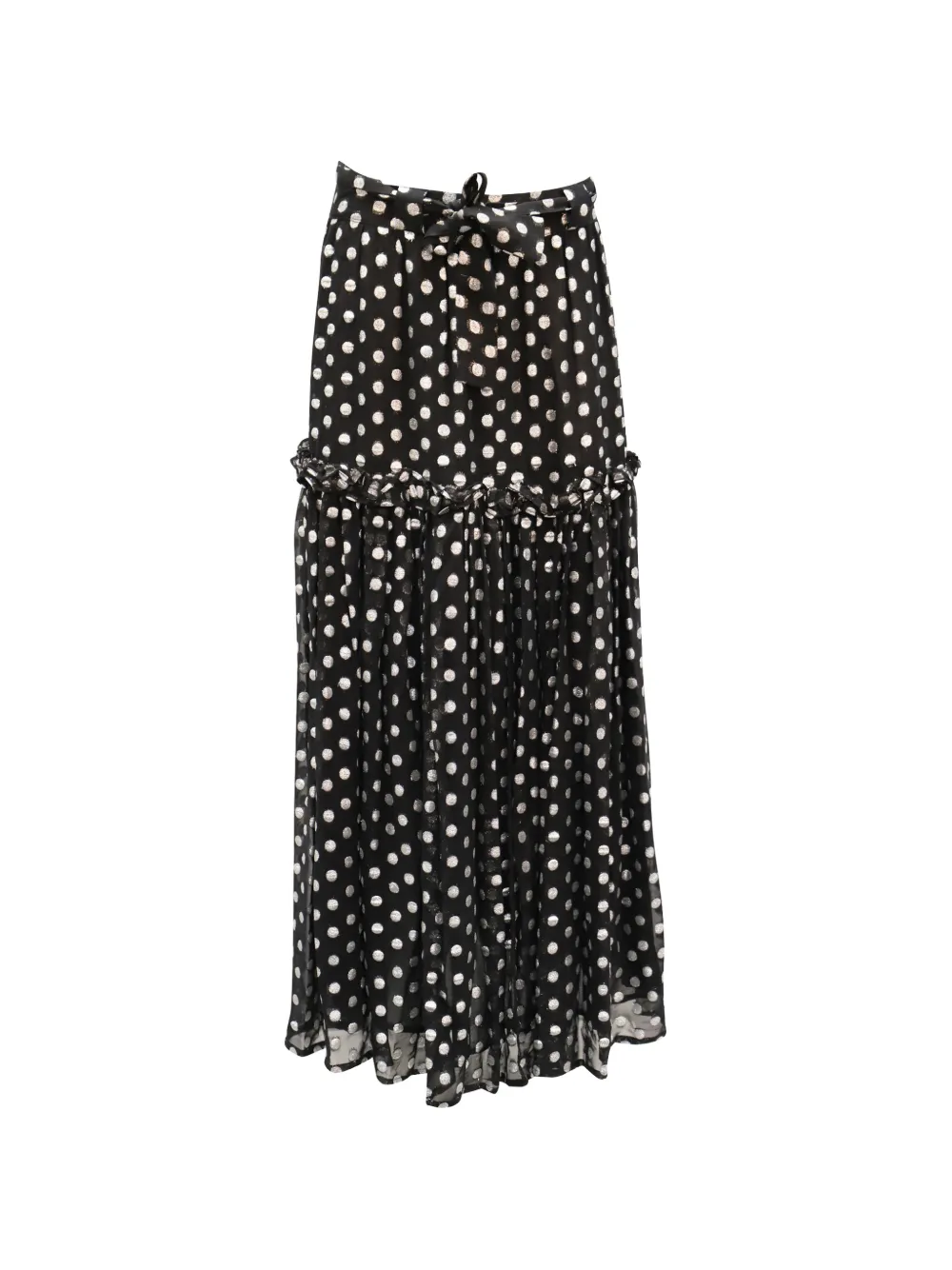 Dodo Bar Or polka-dots-pattern metallic skirt - Nero