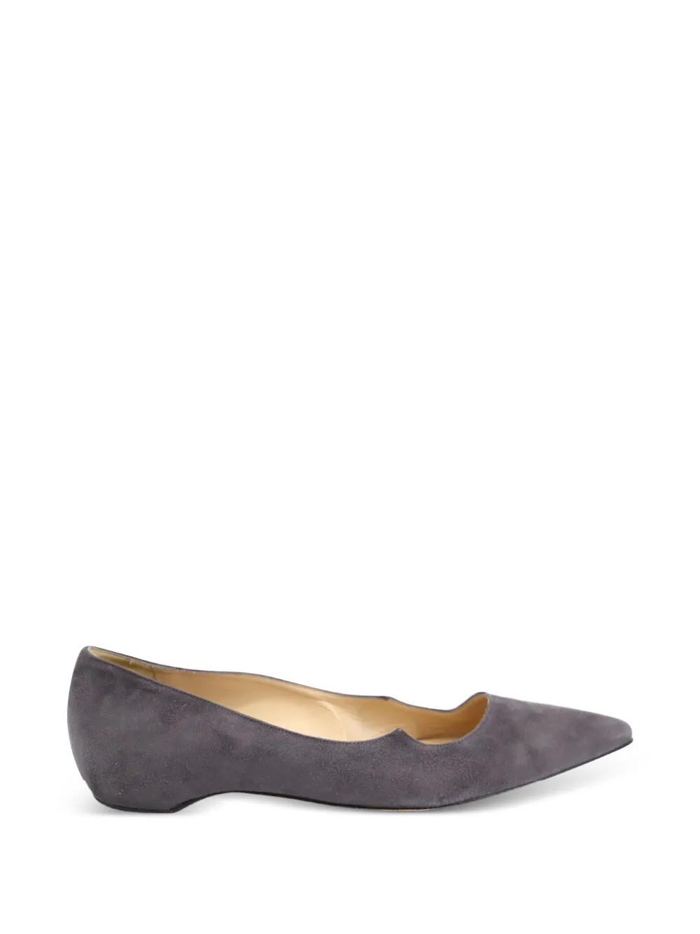 Paul Andrew pointed-toe curved-design ballet flats - Grigio