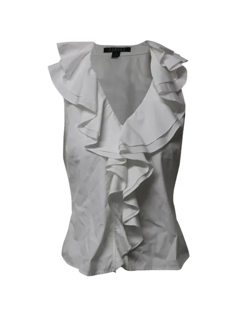Ralph Lauren Vintage ruffled V-neck blouse