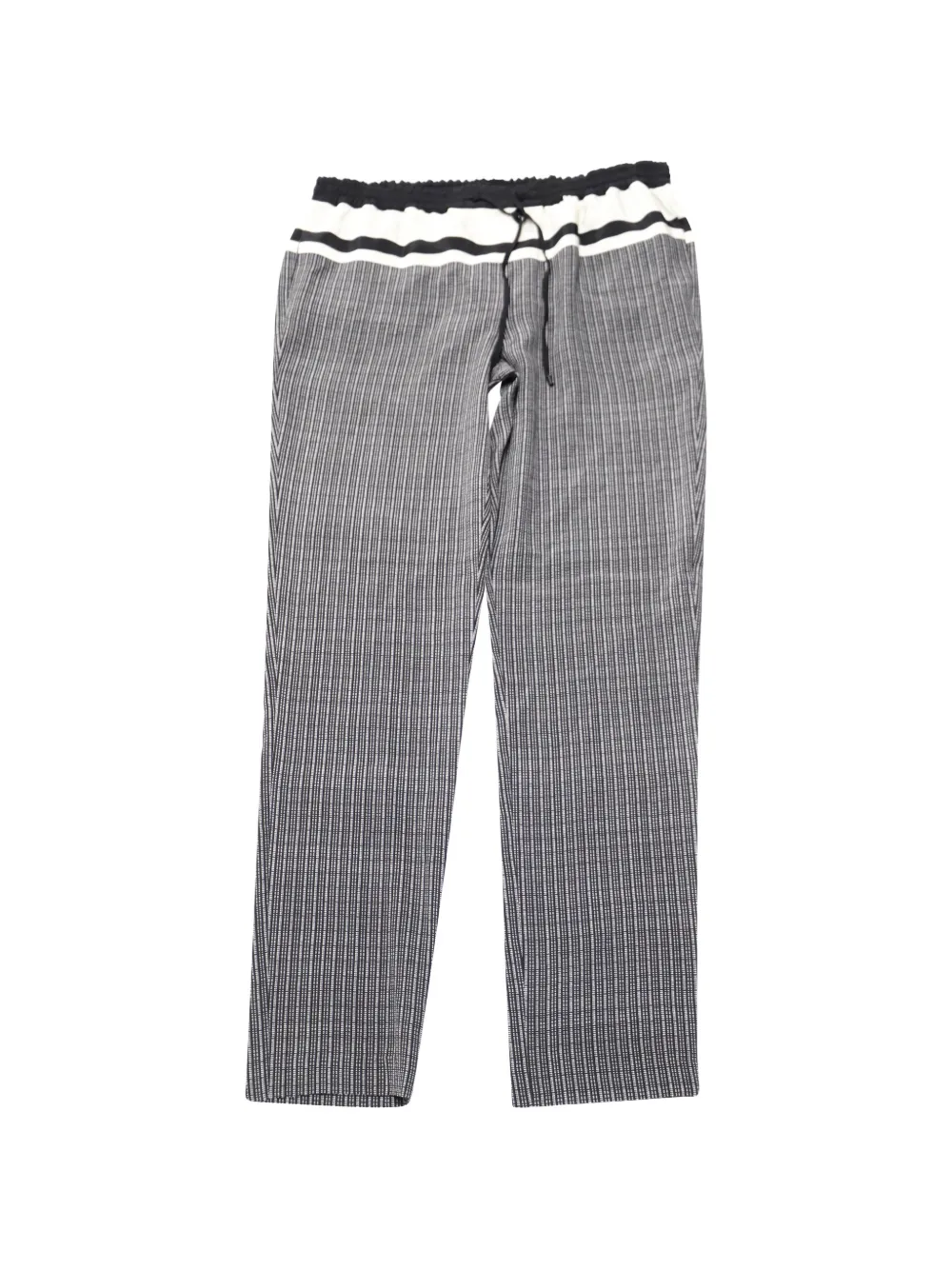 Vince check drawstring trousers - Grigio