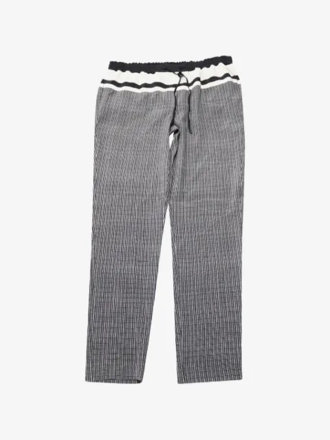 Vince check drawstring trousers