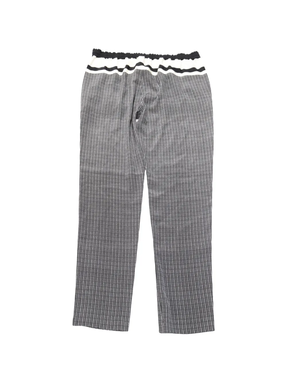 Vince check drawstring trousers - Grijs