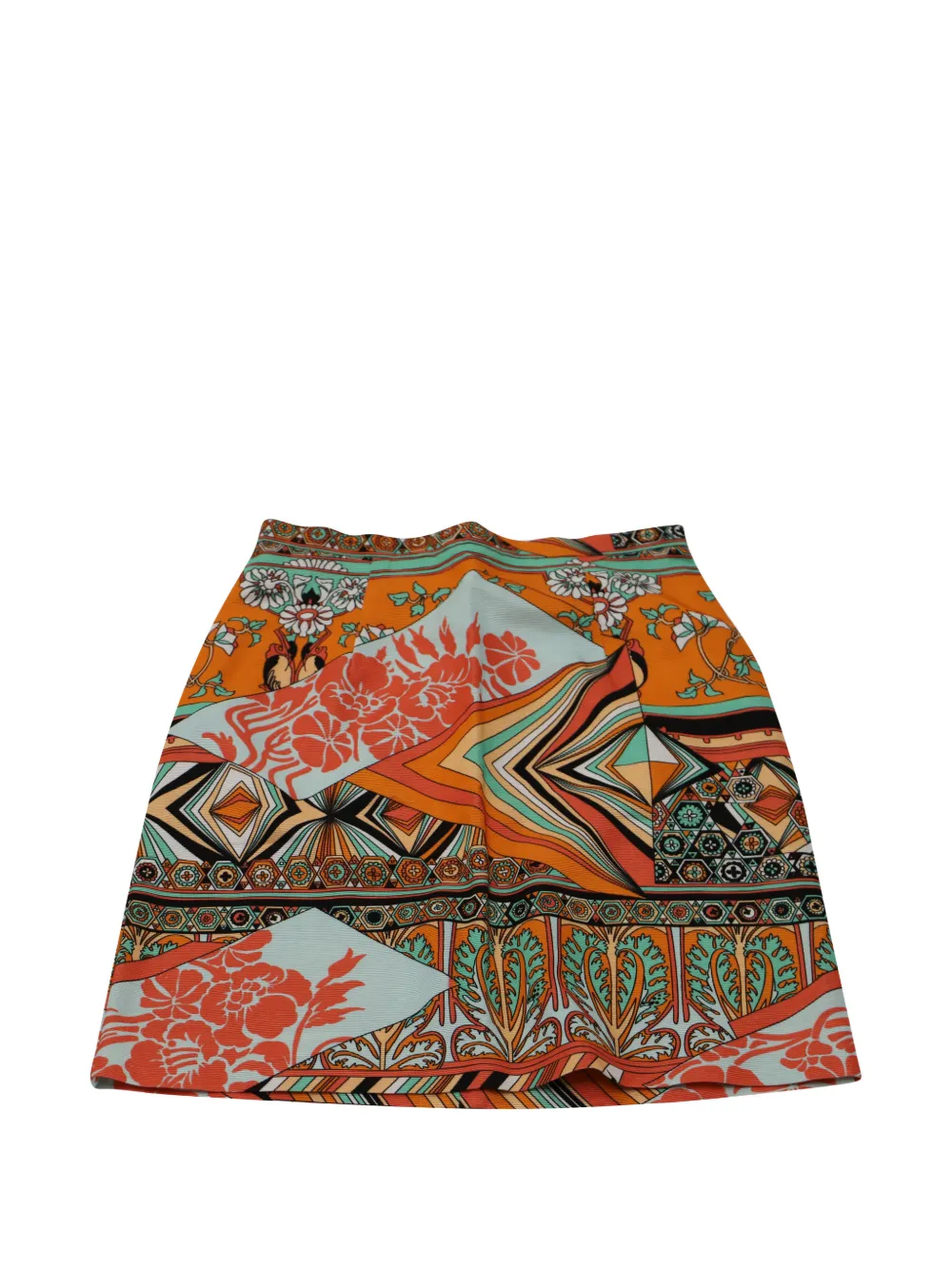 MSGM floral-print mini skirt - Arancione