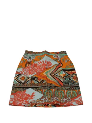 Open YY floral-print Wired Skirt | Black | FARFETCH
