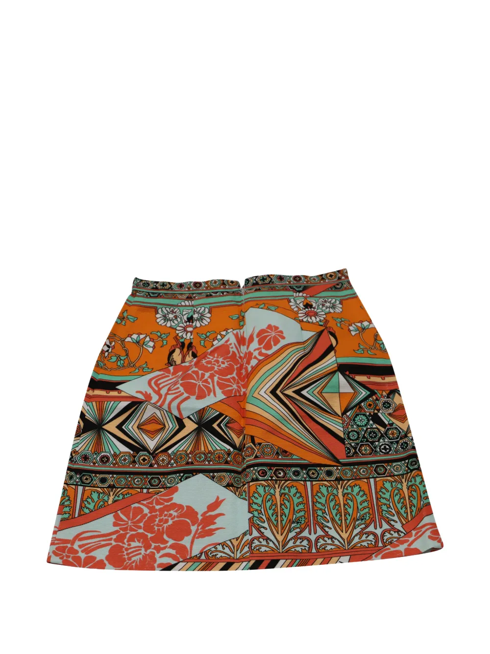 MSGM floral-print mini skirt - Oranje
