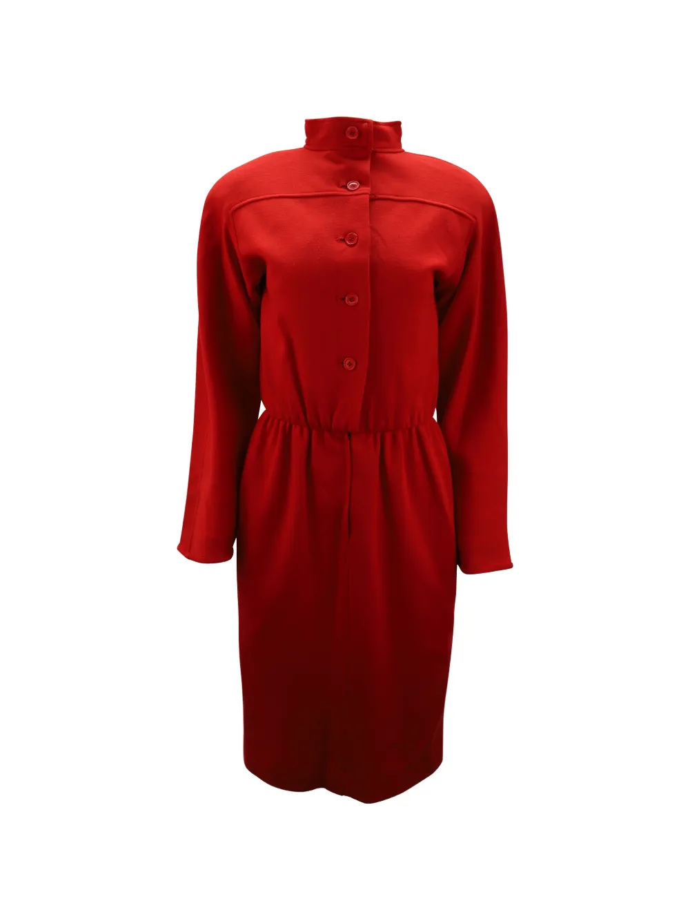 Oscar de la Renta Pre-Owned Abito midi a maniche lunghe - Rosso