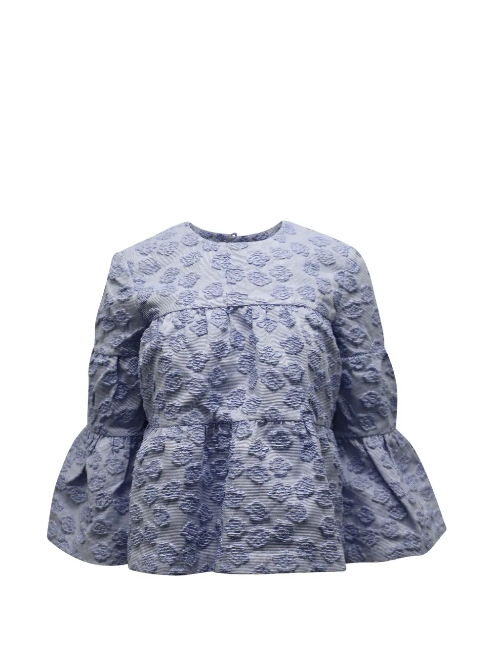 Co tiered puff-sleeve blouse - Blu