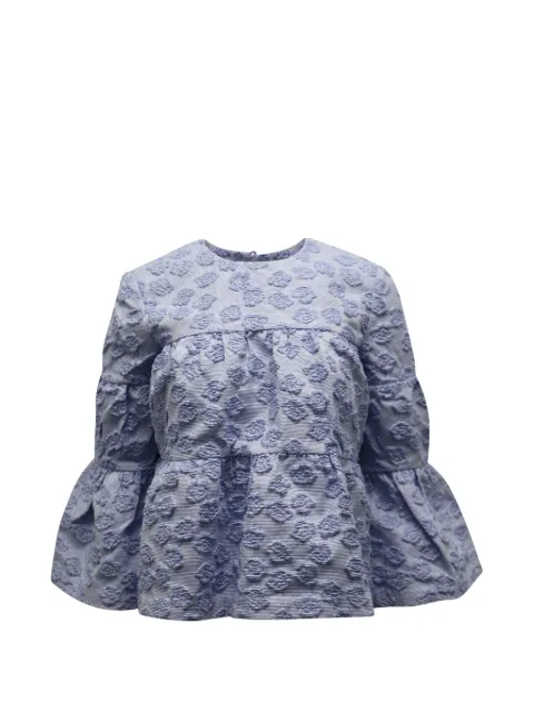 Co blouse volantée à manches bouffantes