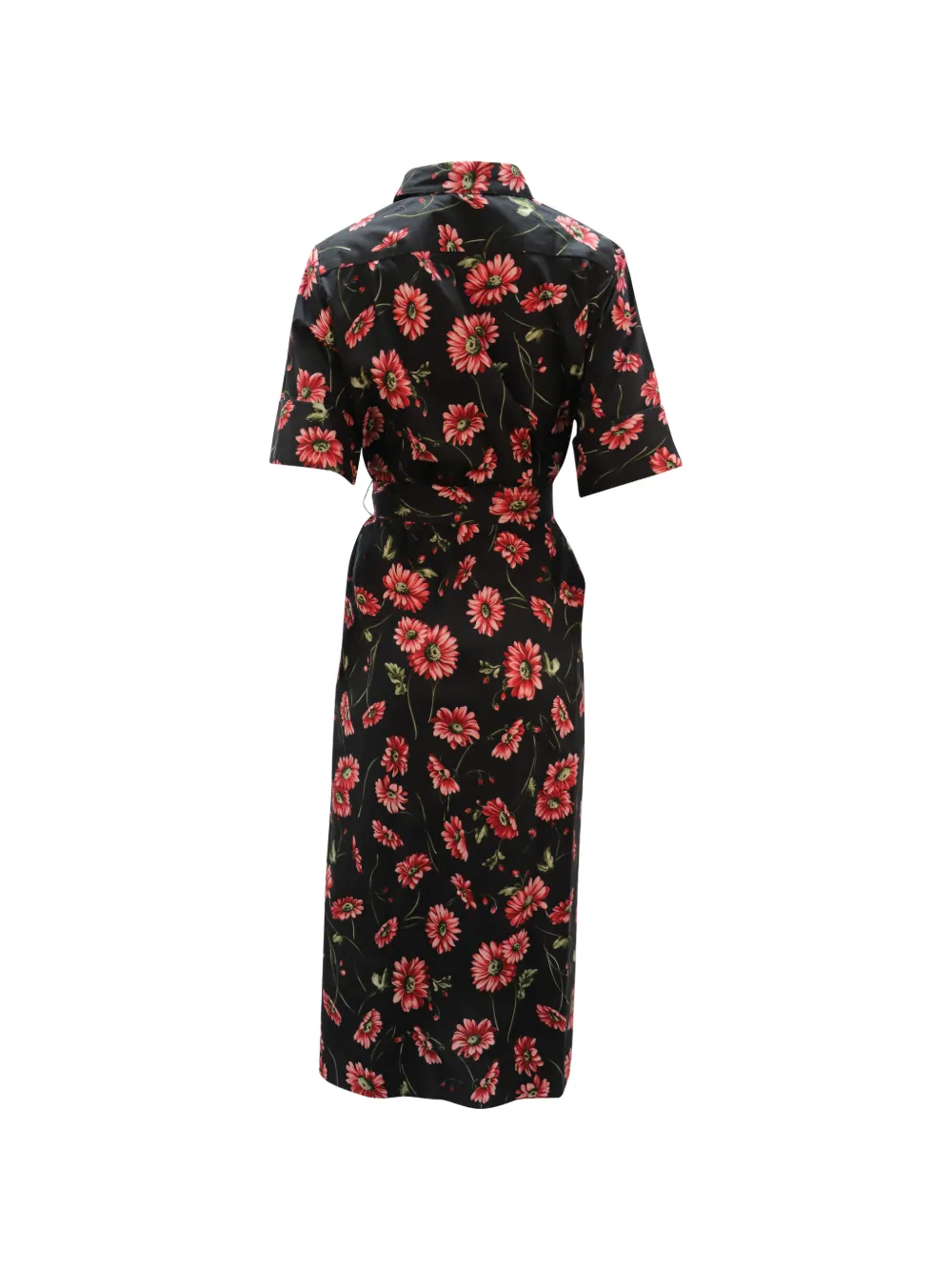 Adam Lippes floral-print tie maxi dress - Zwart