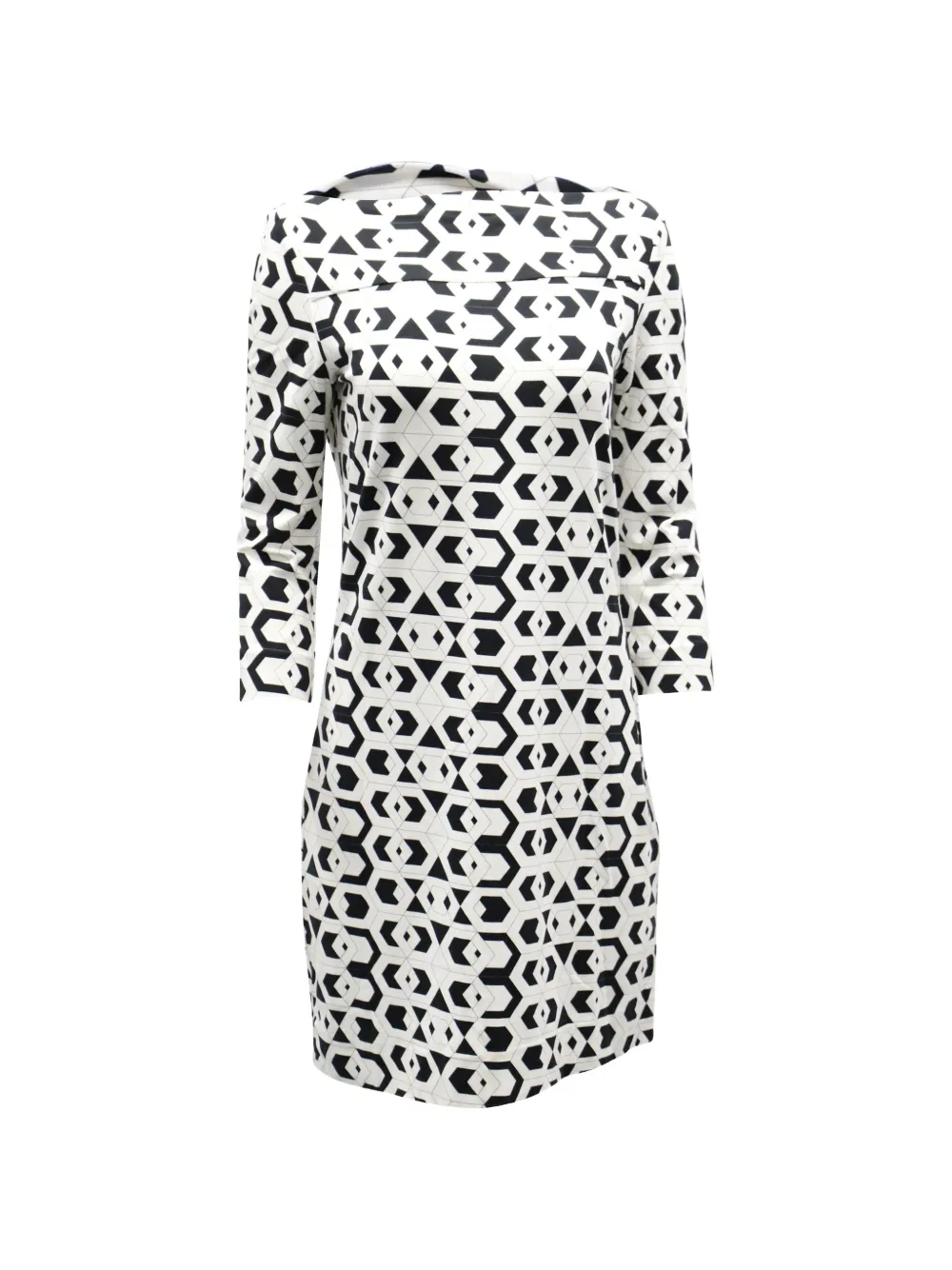 Diane Von Furstenberg Vintage geometric-print dress - Bianco