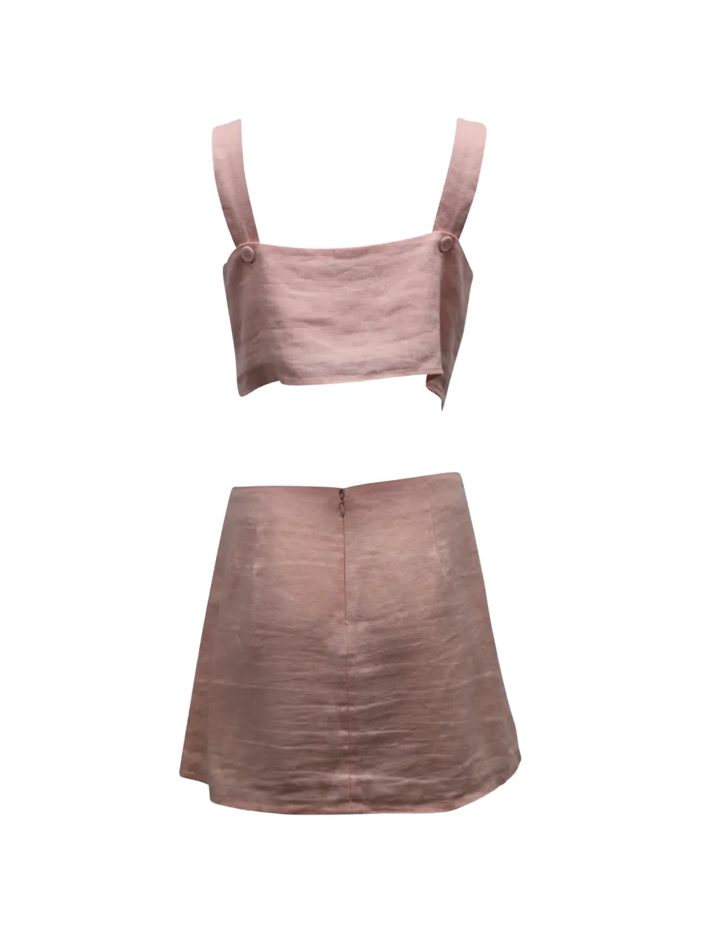 Reformation square-neck skirt and top set - Roze
