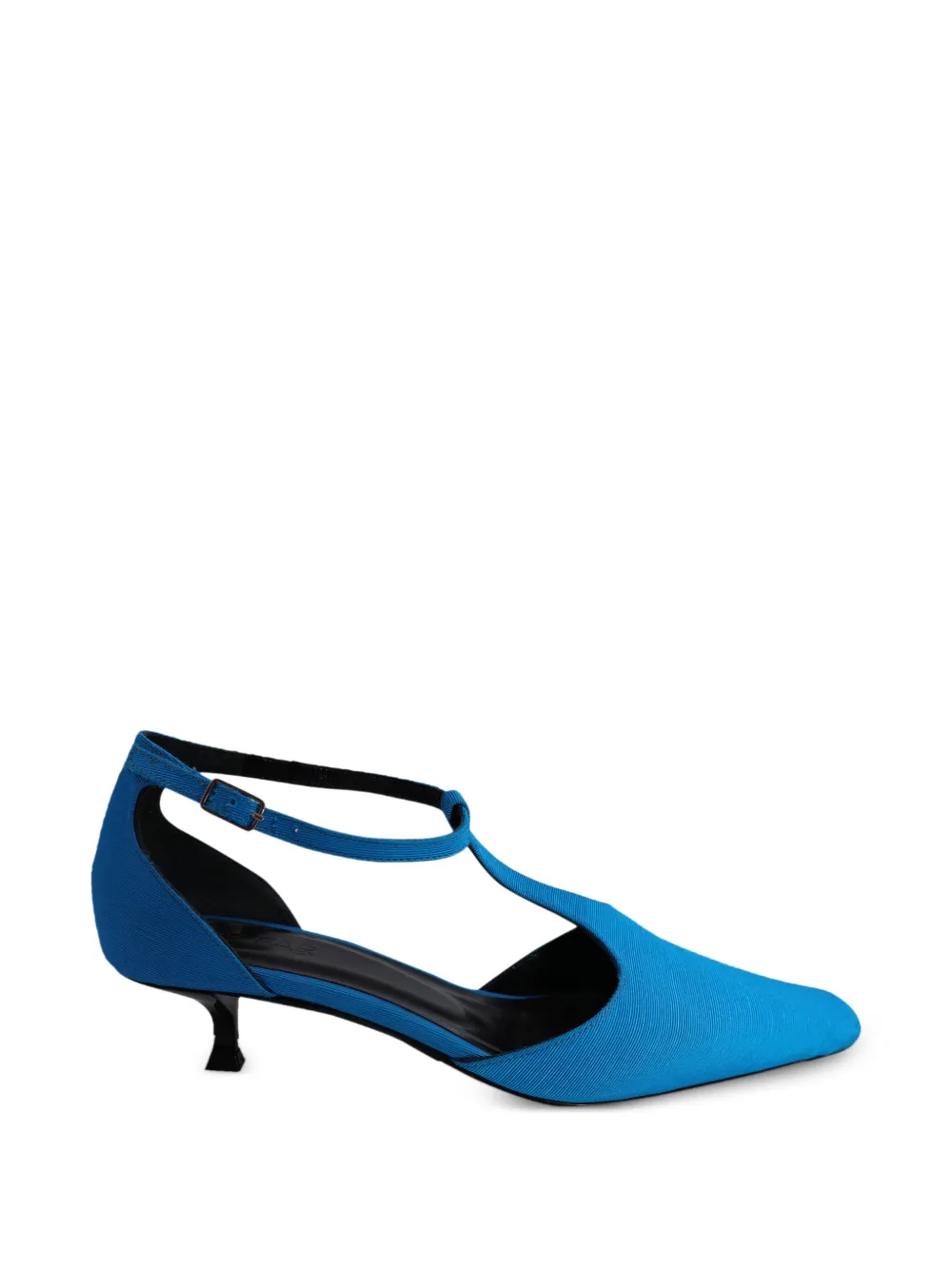 BY FAR kitten heel t-strap heels – Blue