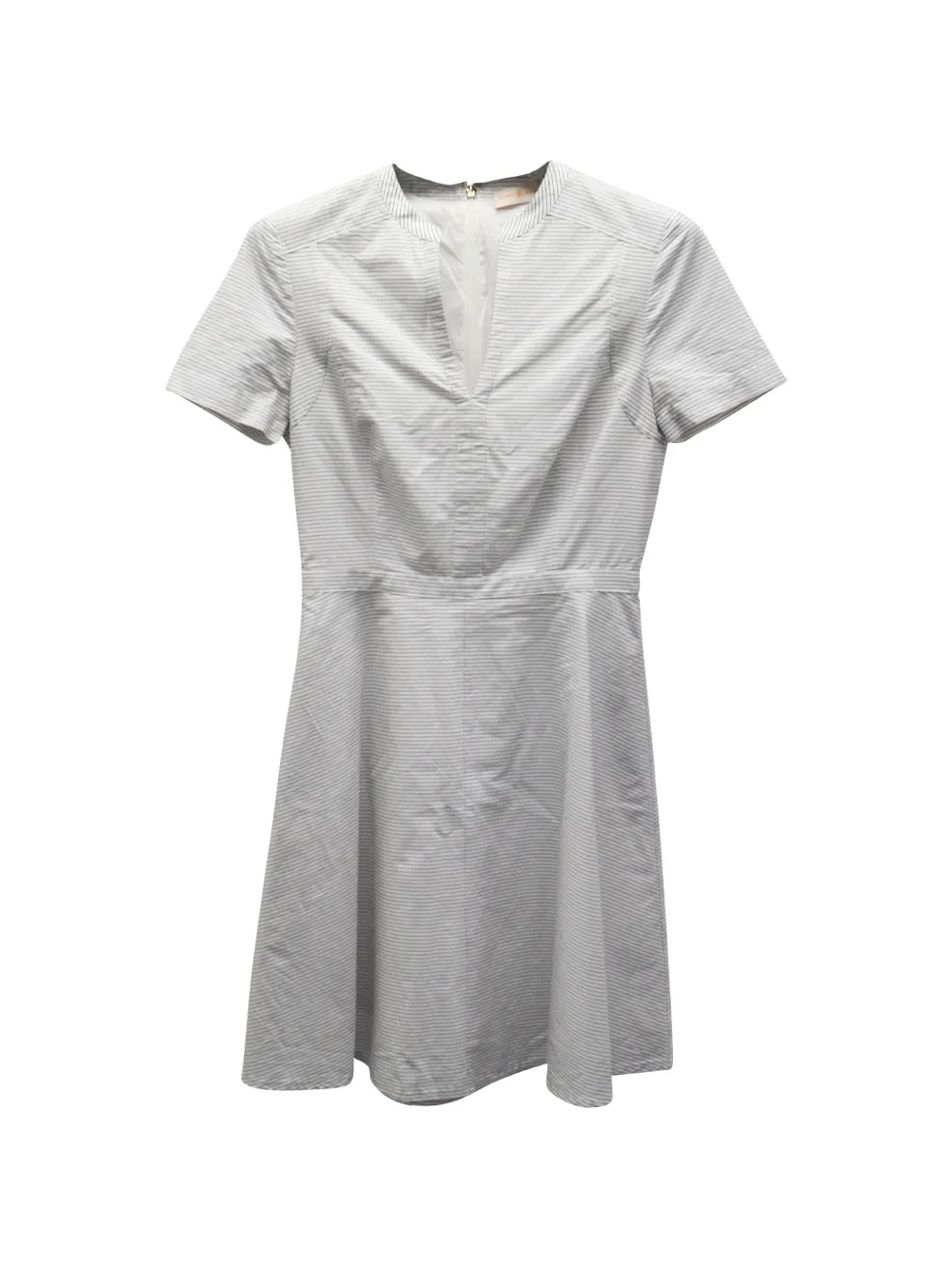 Tory Burch striped zip mini dress - Bianco