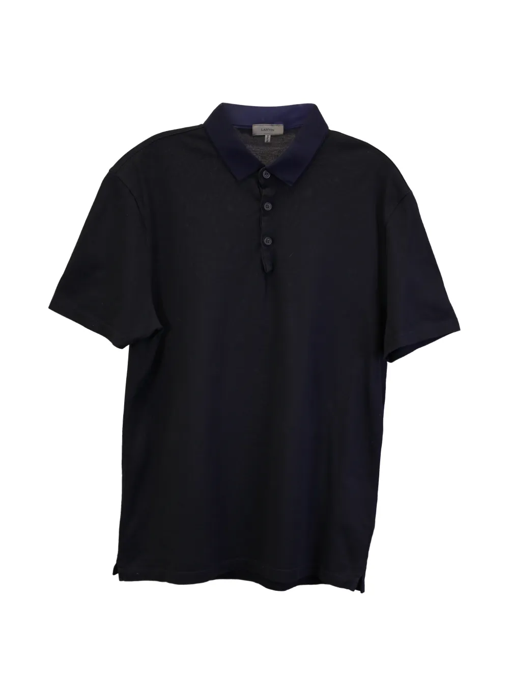 Lanvin Pre-Owned piqué-weave polo shirt - Blu