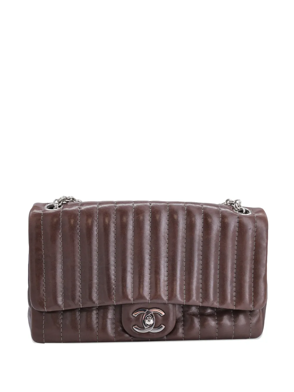 CHANEL Pre-Owned Vertical Classic Flap shoulder bag - Marrone
