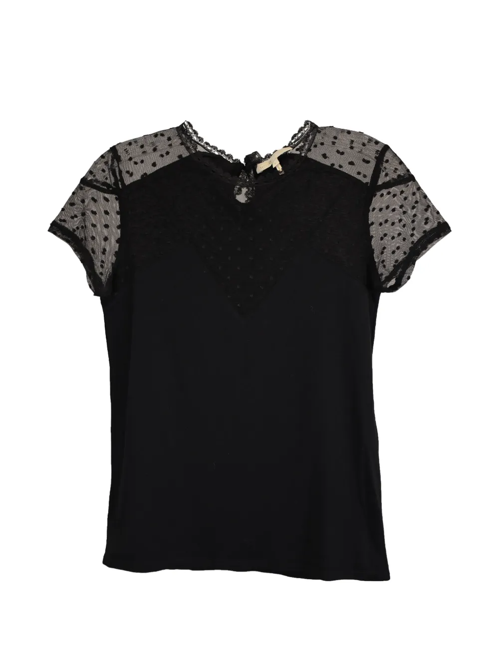 Maje Tribor sheer-detail top - Nero