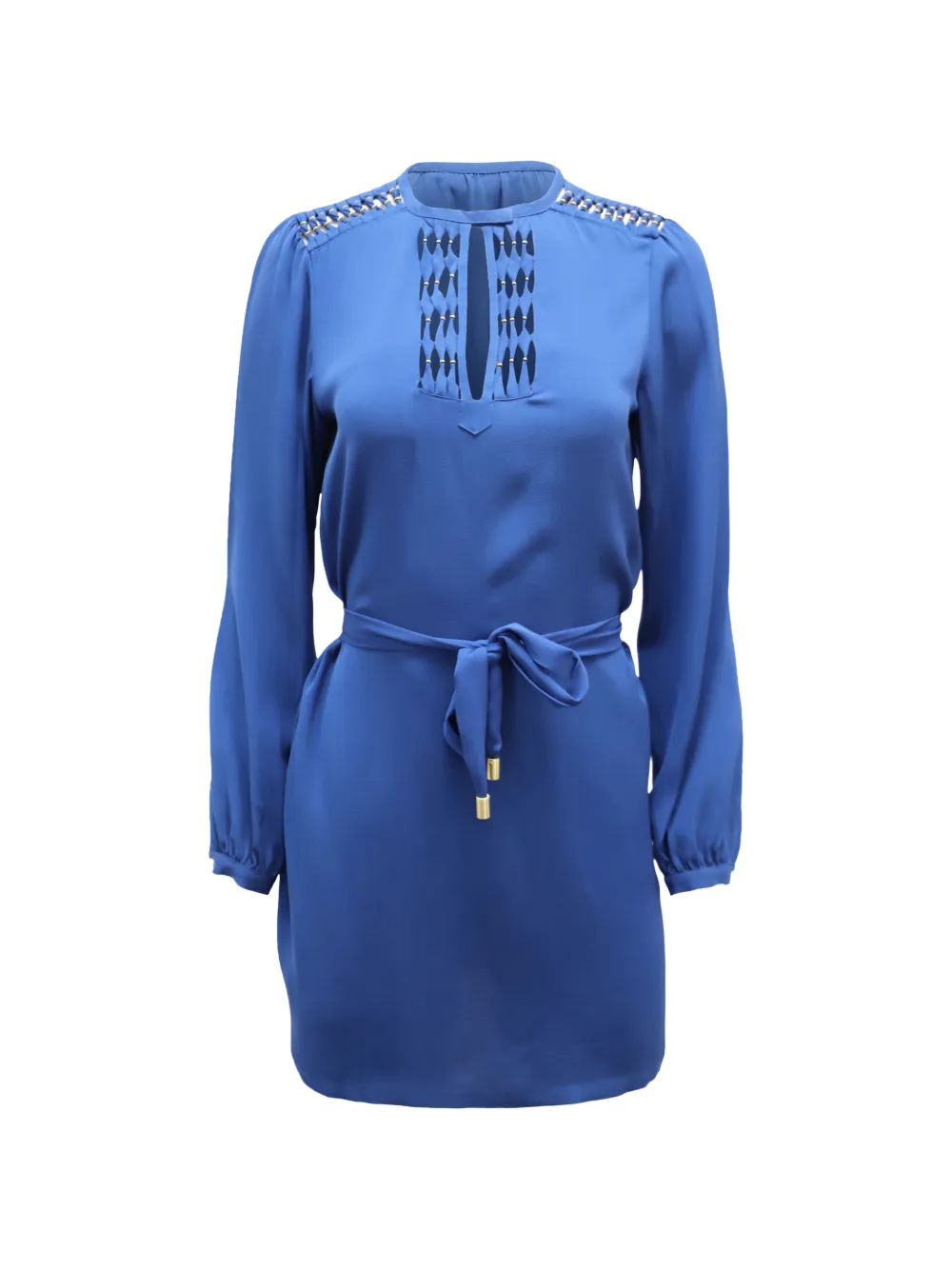Diane Von Furstenberg Vintage Florina round-neck mini dress - Blu